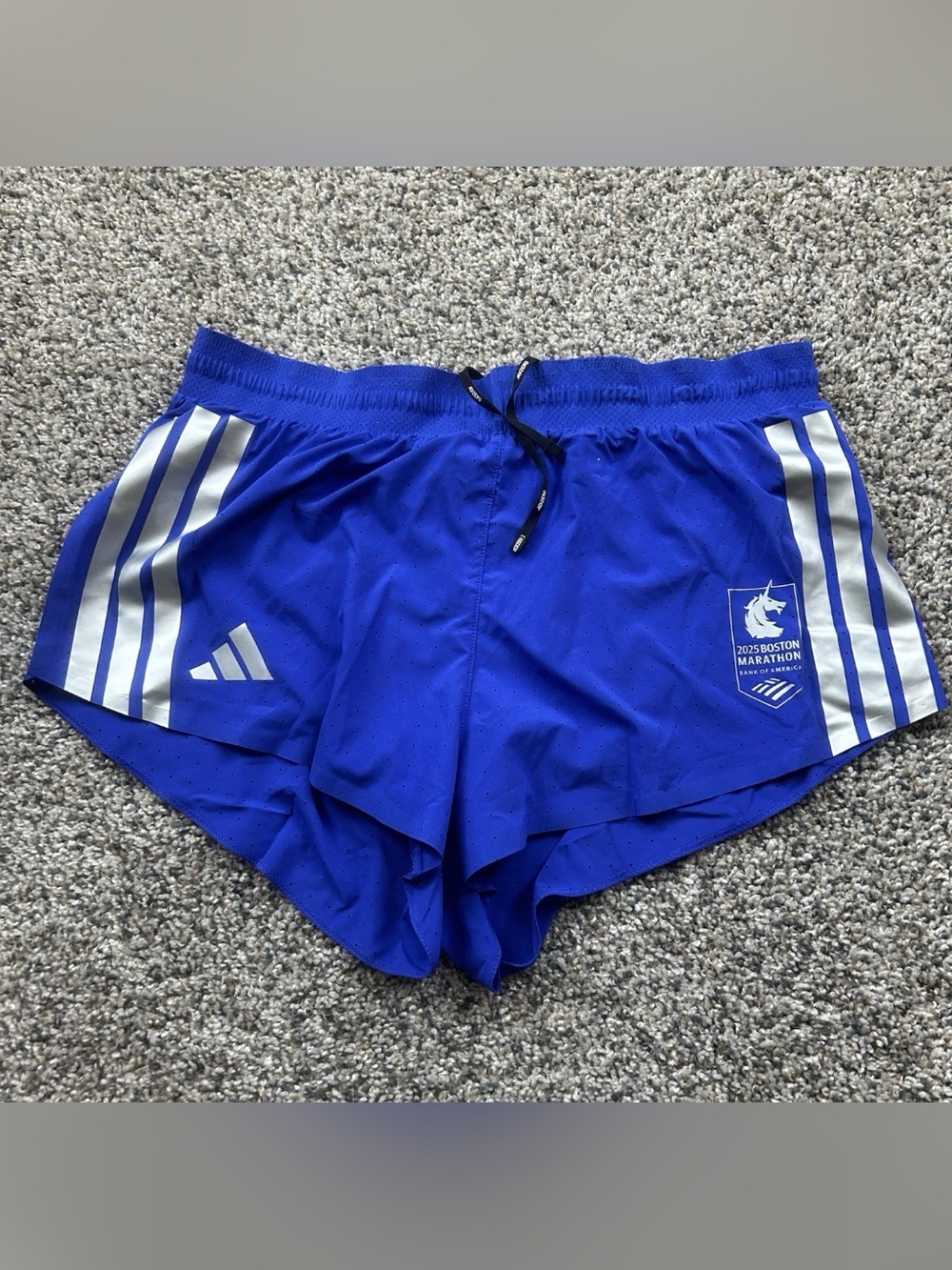 Adidas Boston Marathon 2025 Pro Elite Running Shorts 2” Blue Womens Large JN5527
